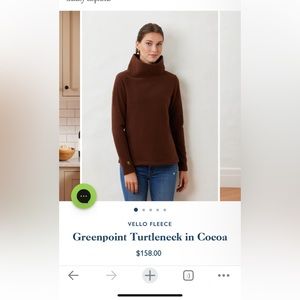 NWT Dudley Stephens Greenpoint Turtleneck Cocoa Small